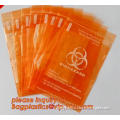 Plastic ziplock medical pharmaceutical packaging bag, medical biohazard transport bag, ldpe Plastic Specimen Bag